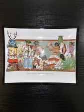 Hopi Deer Kachina Indian Story Jay Datus Mural Glass Tray National Bank AZ 7x9” picture