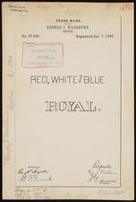 Photo:George J Washburn Red White Blue Royal Coffee Trademark 1896 picture