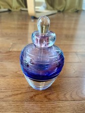 VTG HAND BLOWN MURANO GLASS PERFUME BOTTLE WITH STOPPER picture