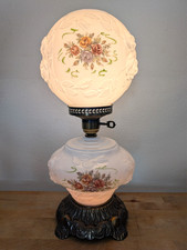 Vintage 3-Way Gone with the Wind Hurricane Lamp EF & EF GWTW Globe 20