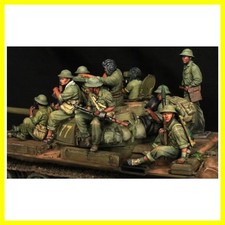 1/35 Scale Die-Cast Resin Figure Model Kit Vietnam War NVA Tank Rider 10 Figu... picture