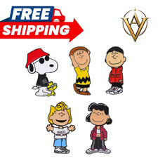 5Pcs Classic Cartoon Enamel Pins Set Collectible Lapel Pin Gift picture