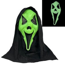Fun World DIV Scream Mask Fluorescent Green Gen 2 Cotton Shroud Ghostface Glows picture
