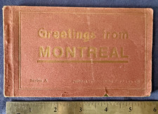 VTG c. 1905 Greetings from MONTREAL postcard book of (10), UNUSED undivided back picture