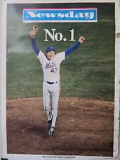 Vintage Official 1986 Newsday Front Page Poster NY Mets World Champions 14.5×21