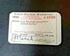  1956 Union Pacific System RAILROAD EMPLOYE'S  PASS ~  RETIRED HOSTLER picture