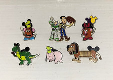 Auth Toy Story Pin Lot 6 Pcs Woody Buzz Rex Mr Mrs Potatohead Ham Slinky Dog picture