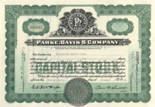Parke, Davis and Co. - 1930's dated Pharmaceutical Company Stock Certificate - M picture