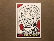2012 Topps MARS ATTACKS 1/1 SKETCH CARD — Signed By MIKE HAMPTON — NM picture