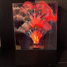 Vintage YSCO YS-600M Fiber Optic Peacock Lamp Musical Color Changing 1987 Works picture