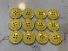 Vintage 1980s Patrick Kelly Paris Yellow Replacement Buttons 0.75β Lot of 12 picture