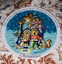 The Berenstain Bears 1984 Vintage Christmas Collectors Plate In Great Condition picture