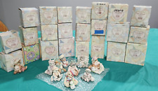 Vtg 90s ENESCO Calico Kittens cat ANTHRO Lot of 31 Figurines BOXED AND UNBOXED picture