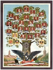 Royal Houses of the German Empire Postcard A5 - Facsimile picture