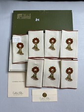 x7 Vintage Constance Leiter Cocktail Napkins Madeira Embroidered Rare picture