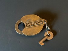 Rare American Express Company Strongbox Lock and Key picture