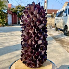 28LB New find purple Phantom Quartz Crystal Cluster mineral samples healing picture