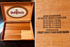 Vintage Don Tomas Natural Wood Cigar Box picture