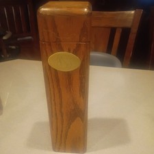 Vintage 1950’s Fireplace matches Holder Strike Mid Century Wood picture