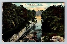 Louisville KY-Kentucky, The Old Locks, Antique, Vintage c1911 Souvenir Postcard picture