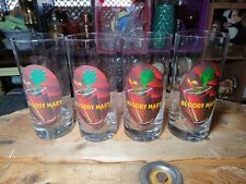 Vintage Highball Glasses - Bloody Mary Recipe - Clear Glass Set of 4-6.75
