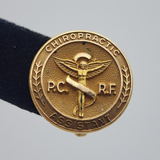 Vintage Chiropractic Assistant PCRF Gold Filled Pin picture