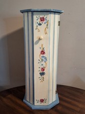 Vintage Hand-Painted Wooden Octagon Tower With Shelves picture
