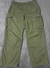 Vintage 60s Military Pants Medium Poplin OG Jungle Vietnam Cargo Cotton picture