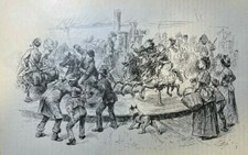 1888 Gypsy Fair in Surrey England illustrated picture