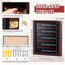 Cherry Finish Lighter Display Case - Wall Mount, 30 Lighters picture