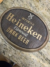 Vintage Imported Heineken Special Dark Beer Sign picture