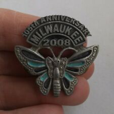 Milwaukee 2008 105th Anniversary Butterfly pin pinback button Rare **GG picture