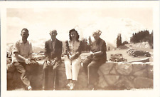 Mt. Rainier Washington Family at Sunrise Park Snapshot 1940s Vintage Photo #2 picture