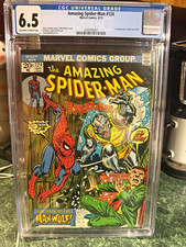 Marvel Amazing Spider-Man #124 (1973) CGC 6.5 Fine+ 1st Man-Wolf picture