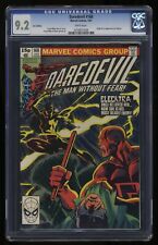 Daredevil #168 CGC NM- 9.2 White Pages UK Price Variant 1st Appearance Elektra picture