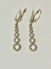 VTG Sterling Silver long drop dangle Earrings picture