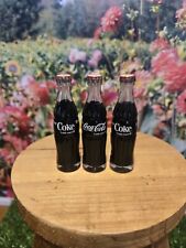 Lot Of 3 Vintage Glass Miniature Mini Coke Coca Cola Bottles VGC picture