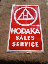 Vintage 1970s Hodaka Motorcycles Decal Sign Dealership Door Window Sticker 20x12 picture