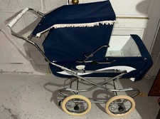 Vintage 1970s Peg Perego Giuseppe Baby Navy Pram Stroller System ITALY EXE CLEAN picture