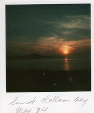 VINTAGE POLAROID PHOTO SUNRISE SUNSET DOLLAR BAY LANDSCAPE HORIZON WATER SKY picture