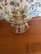 VINTAGE PYREX#353 LIGHT YELLOW LARGE INSULATOR PRE-DRILLED 1/2
