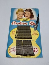 Vintage Sta-Rite Cushion Tip Bobbi Pins w/Original Display Card 1960s Era picture