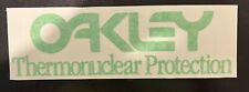 OAKLEY THERMONUCLEAR PROTECTION DECAL STICKER VINTAGE LIME GREEN SUNGLASSES 80’s picture