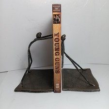 Brutalist Metal Art Sculpture CD/DVD Book Ends, Scottish Artist John McPhail picture