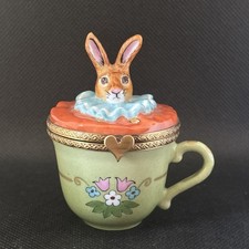 Limoges Whimsical Rabbit Trinket Box picture