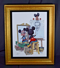 Disneyland 1991 Charles Boyer LE Ceramic Print Mickey Self Portrait Walt Disney picture