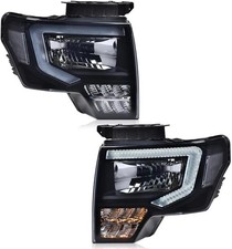 LED DRL Headlights Assembly Fit 2009-2014 Ford F150 Faros Delanteros | Smoke Len picture