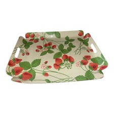 Vintage Strawberry Fiberglass Serving Tray Cottagecore Farmhouse Decor picture