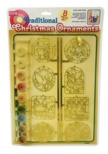 Vintage Traditional Paint By Number Christmas Ornaments New Sealed Craft House picture
