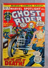 MARVEL SPOTLIGHT #10 1973 BRONZE AGE 6TH GHOST RIDER ROXANNE SIMPSON KEY VG/FN picture